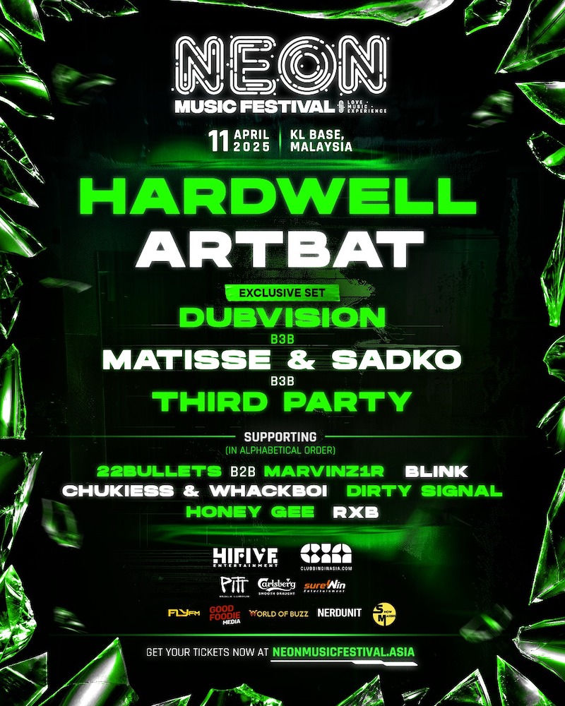NEON MUSIC FESTIVAL 2025: BREAK FREE THIS APRIL WITH HARDWELL, ARTBAT AND MORE